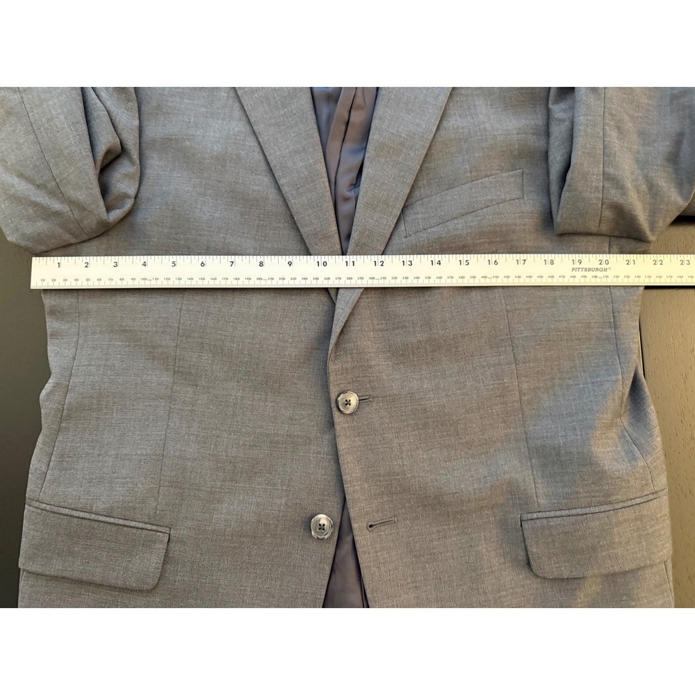 Joseph Abboud Blazer Mens 42S Gray Wool Two-Button Sport Coat Jacket - Picture 11 of 16